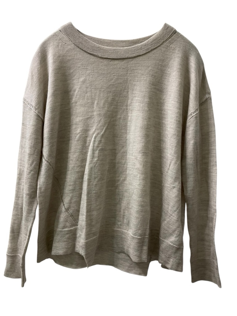 Zadig & Voltaire Oatmeal Preppy M Crewneck Merino Sweater